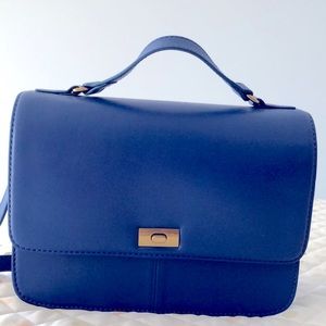 J. Crew Edie Leather Bag in Casablanca Blue